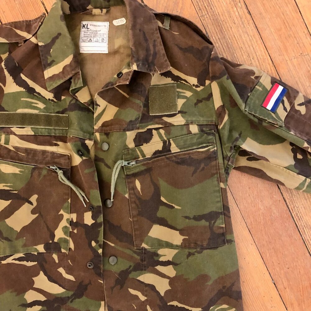 Dutch Military Camo Field Jacket / Vintage / KL HV Puijenbroek